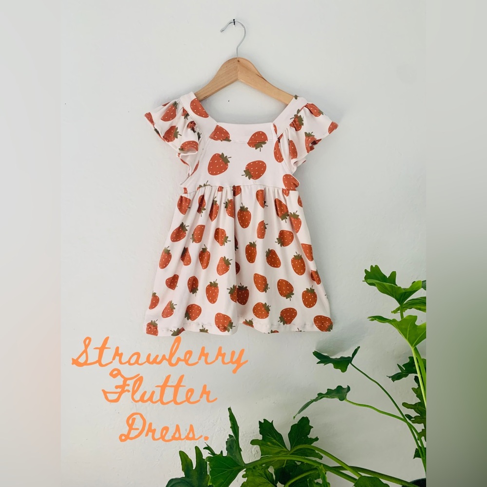 Strawberry Flutter Dress